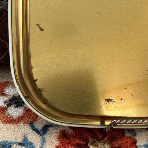 VINTAGE MASSILLY FRANCE OBERNAI SARREGUEMINES M LARRY METAL TRAY 12x9.5 - Picture 16 of 16